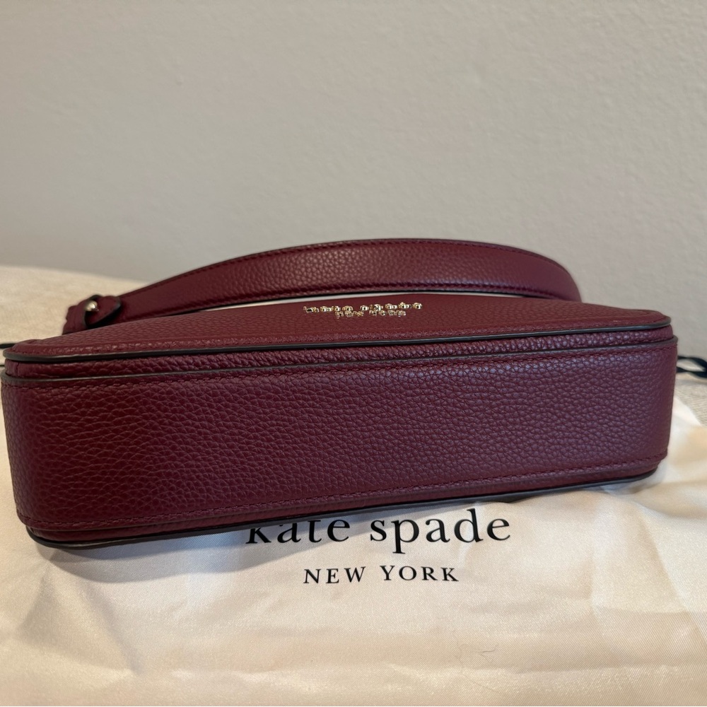 Kate Spade Hudson Medium Burgundy Crossbody Bag - Picture 6 of 7